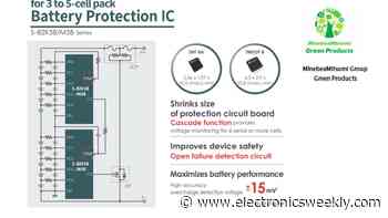 ABLIC launches secondary protection ICs for serially protected cells