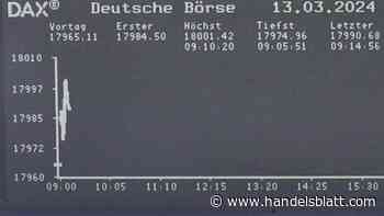 Dax aktuell: Dax steigt erstmals über die Marke von 18.000 Punkten