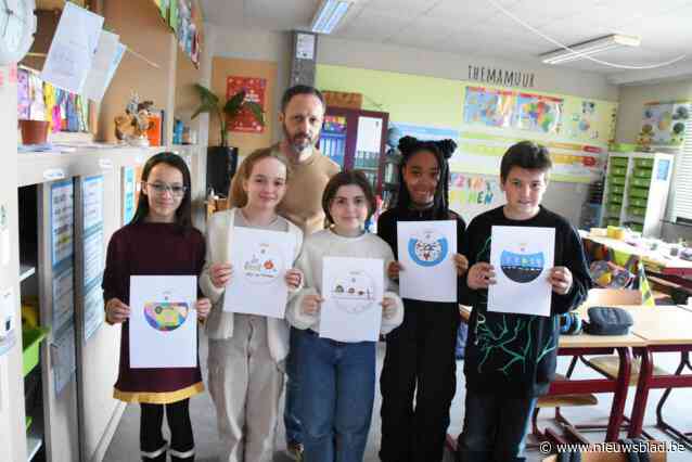 Kinderen Zilverberk maken buttons voor alle deelnemers aan 100 kilometer-run