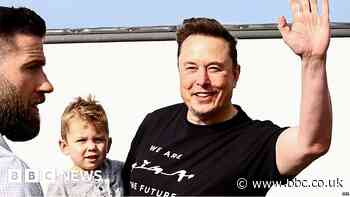 Watch: Musk and son visit Tesla plant after fire
