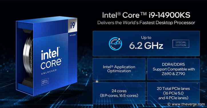 Intel’s new Core i9-14900KS arrives today for $689 with boosts up to 6.2GHz