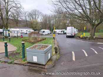 Travellers arrive at Ramsbottom park car park