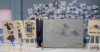 Rediscovered Banksy arrives in Newcastle ahead of auction