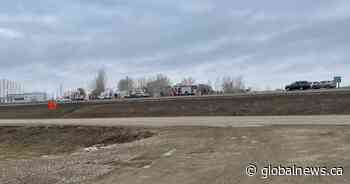 Vehicle collision sends one person to hospital, closes Trans-Canada Highway near Moose Jaw