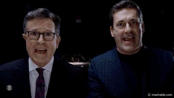 Stephen Colbert and Jon Hamm can't escape the dreaded shower witch