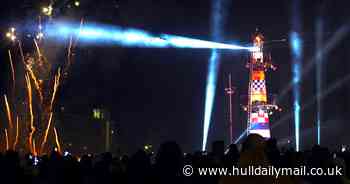 Pictures capture spectacular Tower of Light event at Hull Marina