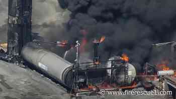 Watch: Oil tanks catch fire at quarry in Md.