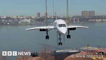 Watch: British Airways Concorde shipped across New York river