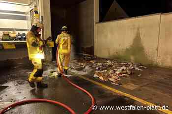 Brand bei Lidl-Markt in Warburg