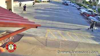 Watch: Ariz. firefighters rush to save driver who nearly hit them