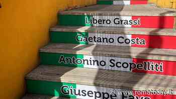 Tor Bella Monaca, inaugurata a via Aspertini la "scala della legalità" dedicata agli eroi dell'antimafia