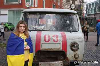 Ein Stück Krieg aus der Ukraine auf vier Rädern