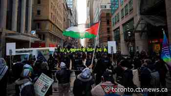 Toronto police make arrest as pro-Palestinian protesters rally outside Trudeau event