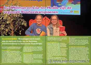 Luz Welman en Lise ter Hedde zijn de regionale Voorleeskampioenen