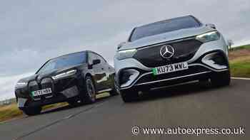 BMW iX and Mercedes EQE SUV testing on UK roads - pictures