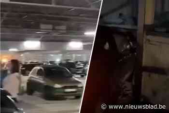 Auto rijdt door muur van parking Decathlon bij race: “Politie kan niet ingrijpen”