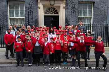 Haslingden primary school children visit 10 Downing Street
