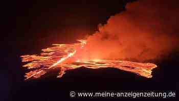 Erneuter Vulkanausbruch auf Island - Lava kurz vor Küstenstadt