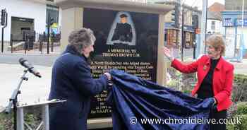 New town square in North Shields now named 'Thomas Brown Square' after WWII hero