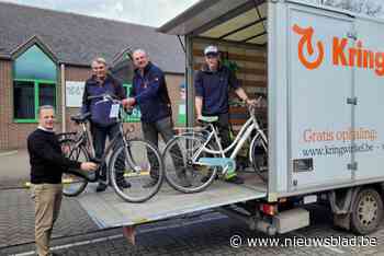 Vrije basisschool Maria Middelares stimuleert duurzame mobiliteit tijdens werken Handelslei met tweedehandsfietsen van kringwinkel De Cirkel