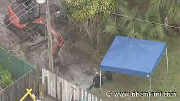 Authorities seen digging at Pompano Beach home amid investigation
