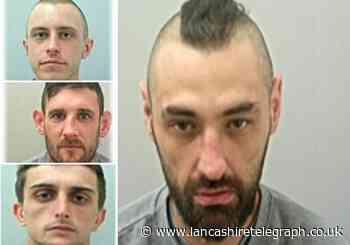 Police in East Lancashire are hunting four wanted men