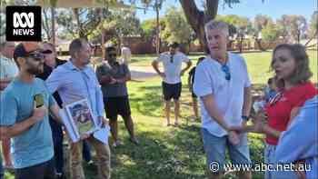 'Will you call it a genocide?': Police step in as protesters clash with Labor minister