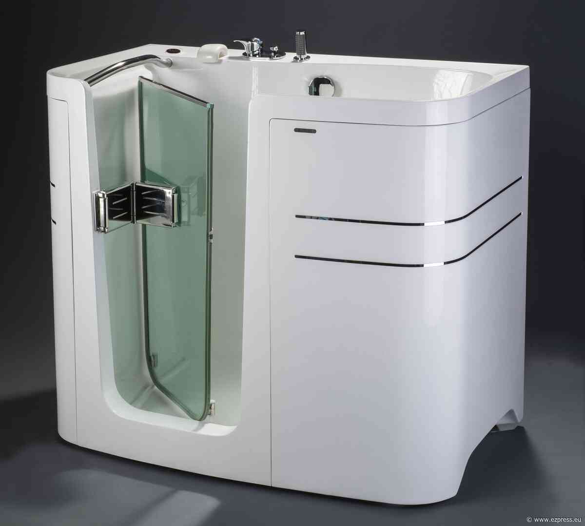 Innovatief instapbad met vouwdeur voor makkelijke instap.