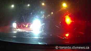 Video shows suspected impaired driver going wrong way on Burlington Skyway