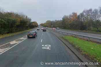 Traffic building after crash on A6 in Bamber Bridge
