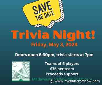 Teams of 6 people can sign up for Trivia Night in Barrys Bay