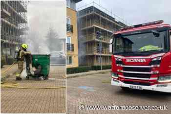 Ovaltine Drive bin store in Kings Langley catches fire again