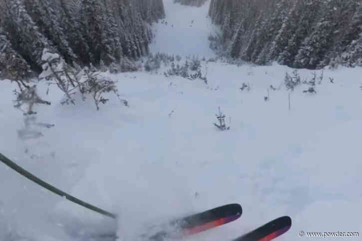 Skier Puts "Pedal To The Metal" On America's Steepest Inbounds Trail