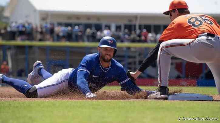 Orioles score eight runs in final three innings to top Jays 13-8 in pre-season play
