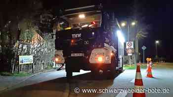 Nach Feuer in Calw-Wimberg: Darum stützte das THW  bis spät in die Nacht die Brandruine ab