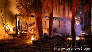 Hillsborough Fire Rescue battle two-story house and barn fire in Dover