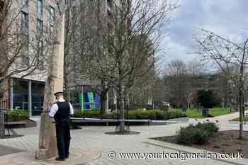 Garratt Lane Wandsworth Old Burial ground: Major police presence