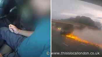 Goodmayes 100mph drink driver caused car to flip on A14