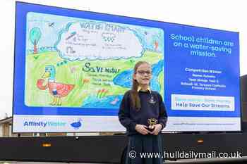 Pupil banks school £5,000 with eye-catching poster as part of new saving water initiative