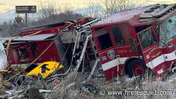 Mich. firefighters injured in crash on icy interstate