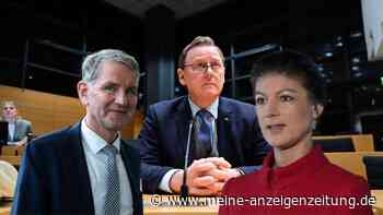 AfD rutscht in Thüringen-Umfrage ab – doch Regieren geht wohl nur mit Höcke oder Wagenknecht