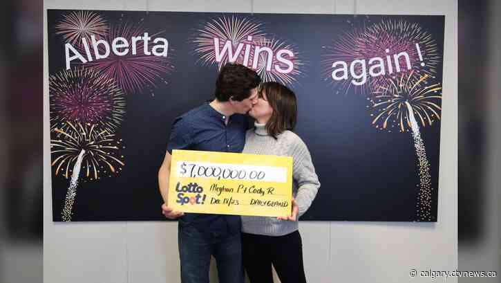 After 2 months, Calgary couple check Daily Grand ticket and discover they won $7 million