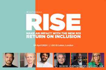 Diageo, P&G, Mindshare and BBC among speakers at Creative Equals' Rise 2024