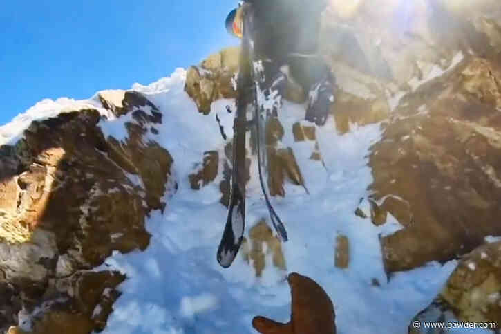 Skier Demonstrates Difficulty Of Iconic Downclimb