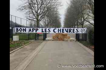 Razende fans degradatiekandidaat ondernemen wel heel opmerkelijke actie aan oefencomplex: "Smakelijk, geiten!"