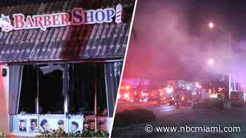 First responders confirm arson fire that destroyed barbershop in Hialeah