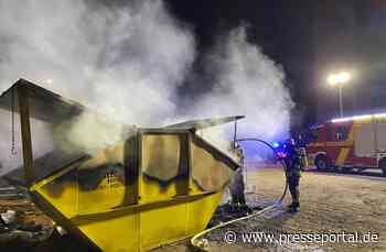 FW-OG: Bauschuttcontainer brennt aus