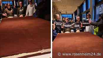 Die weltweit größte Milchschnitte wurde in Baden-Württemberg hergestellt