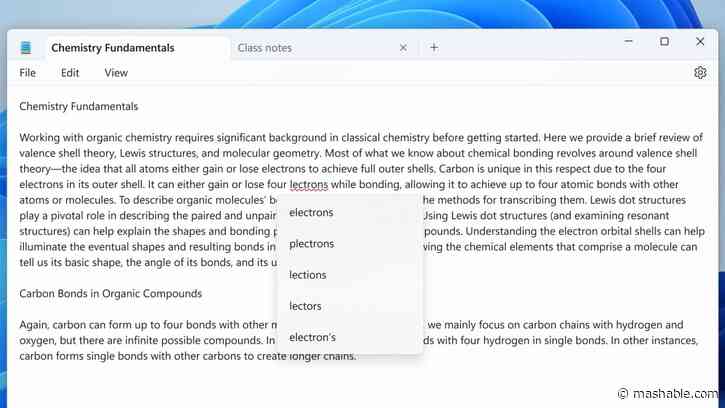 Microsoft adds spellcheck and autocorrect to Notepad on Windows 11