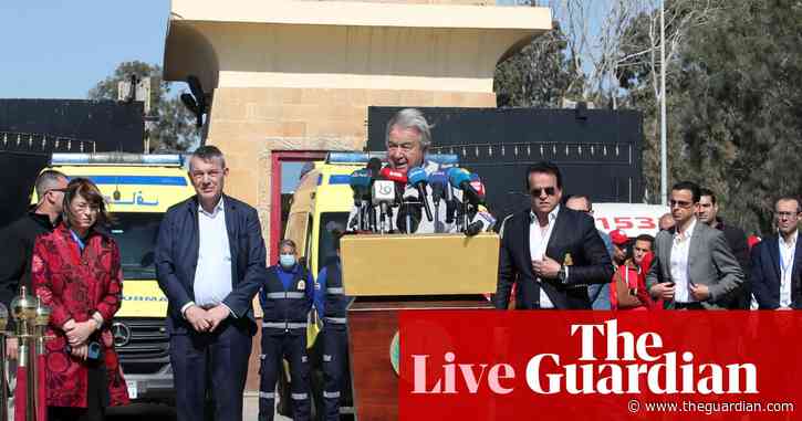 Middle East crisis live: UN chief calls for immediate ceasefire during Rafah visit – as it happened